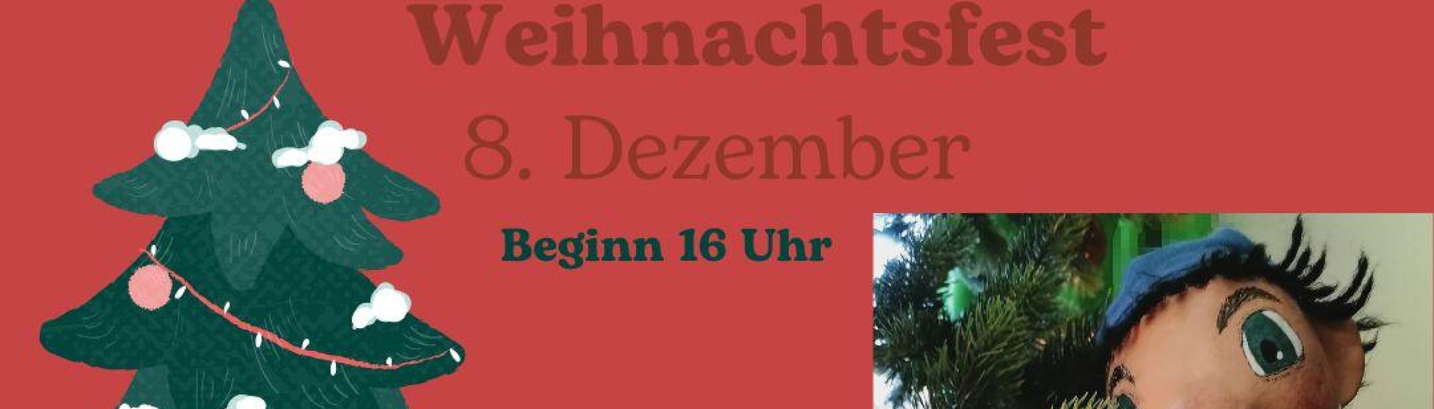 Puppentheater mit roter schrift